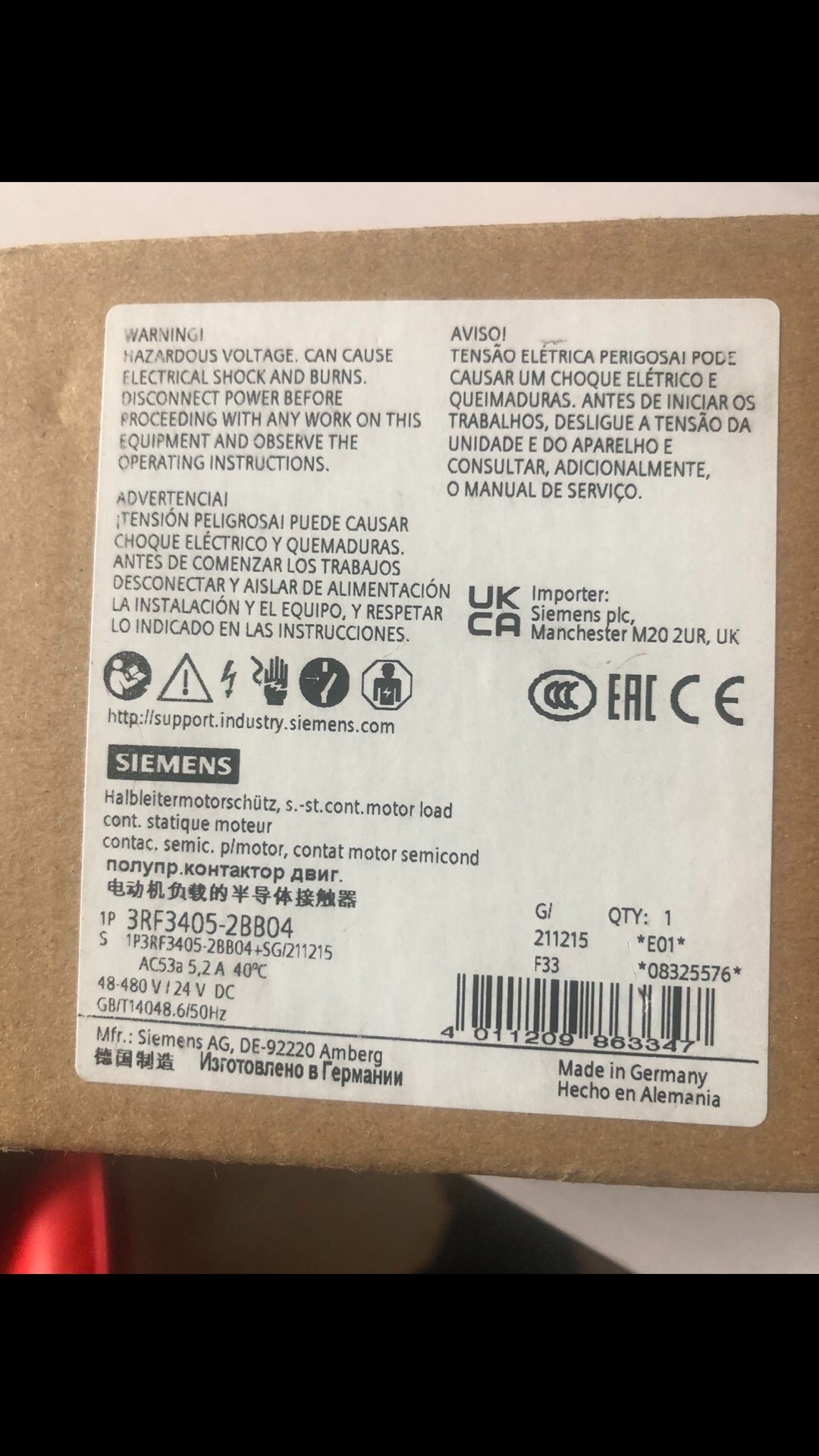西门子半导体接触器3RF3405-2BB04 全新原装拍前请询价
