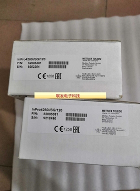 全新原装梅特勒托利多ph电极52005381 InPro4260i/SG/120拍前询价