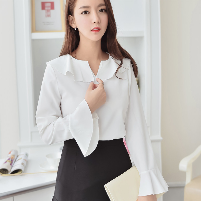 Reiko Jans 2019 spring clothes new pattern Korean Edition Show thin Long sleeve Chiffon shirt Women's wear Sweet lady shirt jacketin the Women's clothing/Boutique , Shirt  category - from Buy2taobao.com to provide professional Taobao agent buy service