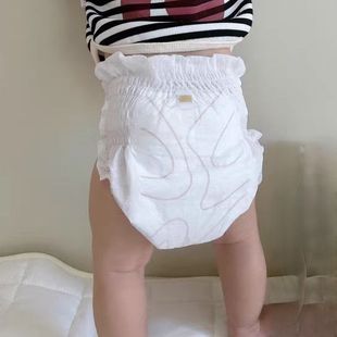 简装一体裤拉拉裤50片全包防侧漏花苞裤L-4XL柔软尿不湿一体