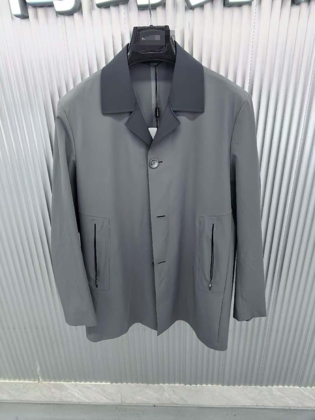 24CFY9311S利家男装春秋款商务休闲翻领风衣外套图片