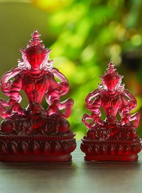 琉璃长寿佛造像中式摆件