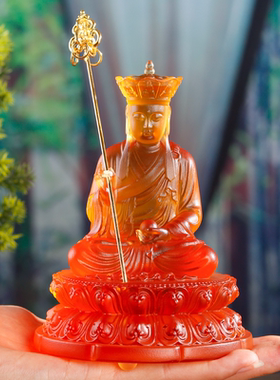 珍悦水琉璃坐姿地藏王佛像