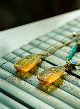 琉璃配饰地藏王吊坠项链