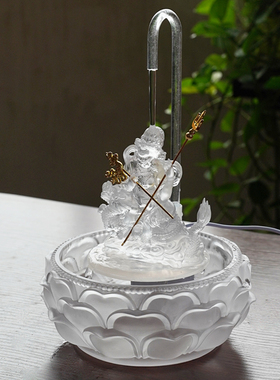 珍悦琉璃五姓白财神自动水供机