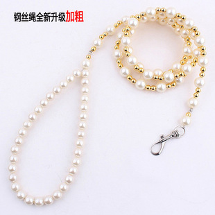 猫猫狗狗翱音串珠白金珍珠牵引绳 宠物胸背带牵引带泰迪中小型