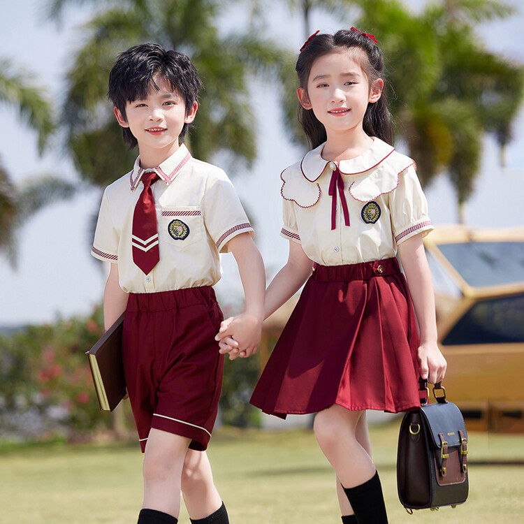 小学生校服夏装幼儿园夏天园服儿童毕业班服短袖纯棉夏季套装
