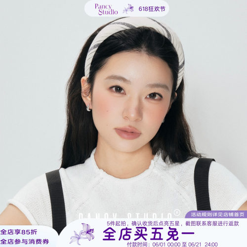 PANCY复古松弛感高颅顶发箍慵懒老钱风头箍气质日常百搭简约发卡