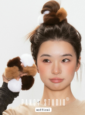 【新品85折】01/11 00:00 可爱三花猫配色~糯叽叽毛绒发圈