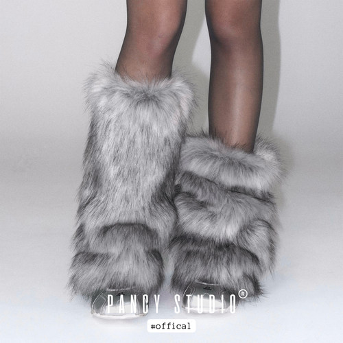 加厚超显腿细！毛毛腿套