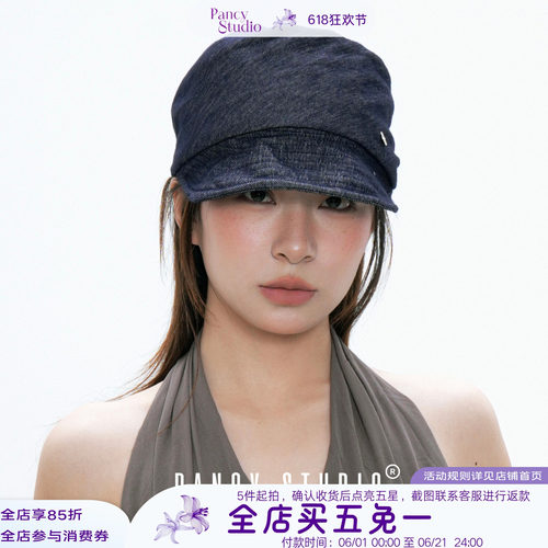 自留款！日系复古牛仔马术帽