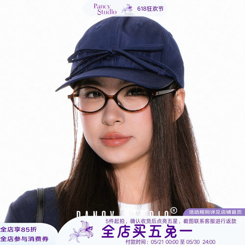 速干透气蝴蝶结鸭舌帽