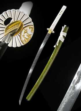 大马士革钢刀武士刃日本刀居合打刀一体长刀龙泉刀剑katana未开刃