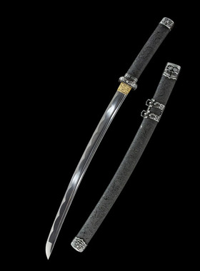 外贸碳钢日本刀一体居合刀手工