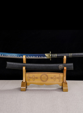 龙泉市刀剑高锰钢烤蓝一体宝剑