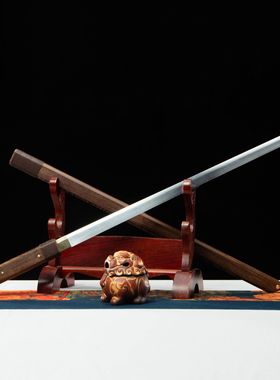 龙泉市刀剑高锰钢一体素装唐横刀