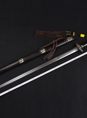 龙泉市刀剑花纹钢工艺长宝剑三色