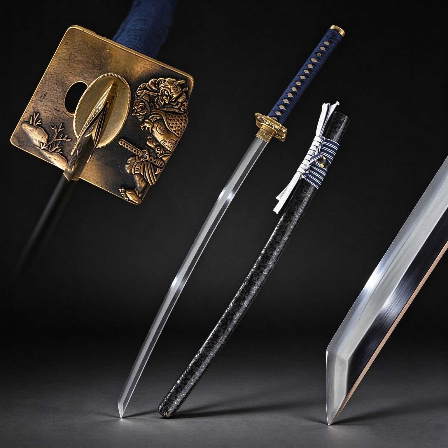 手工一体T12A日本武士刃长刀高档冷兵器宝剑日式刀剑工艺品未开刃