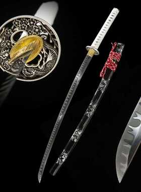 高速钢刀日本刀打刀一体长刀高硬度弯曲回弹武士刃katana未开刃