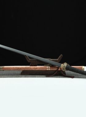 龙泉市刀剑花纹钢烧刃唐横刀紫铜