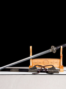龙泉市刀剑花纹钢一体宝剑仿古铜