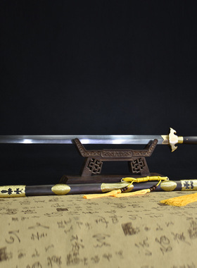 龙泉市刀剑工艺品羽毛纹手工宝剑