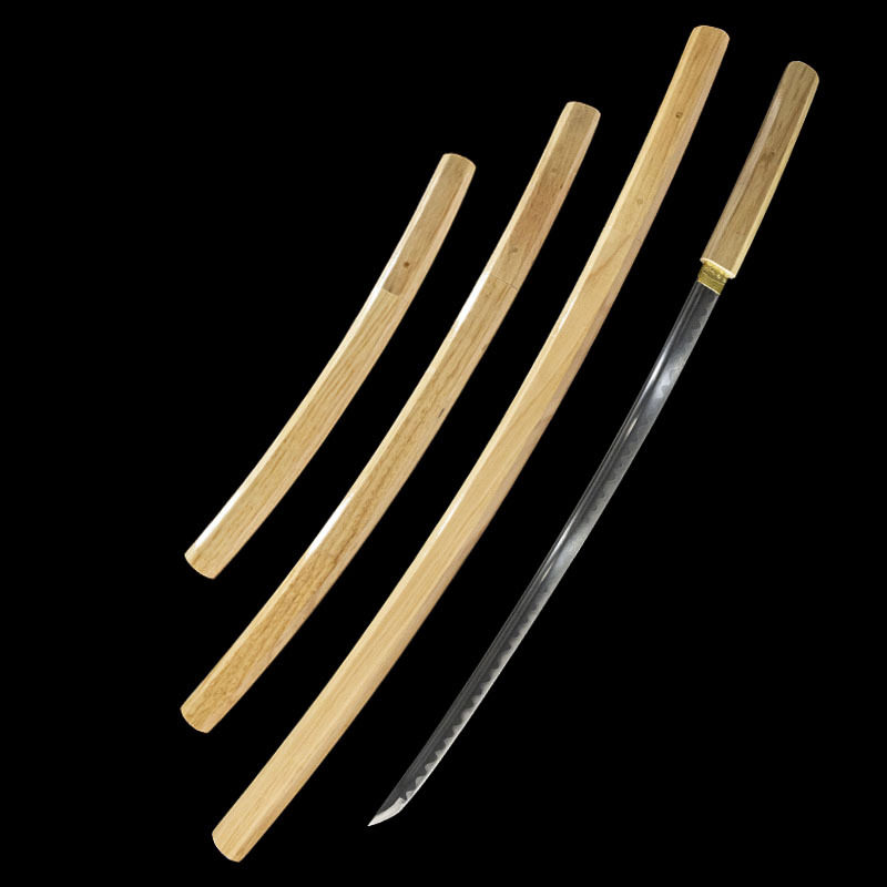手工白木居合刀日本刀武士刃套装龙泉刀剑Shirasaya短刀剑未开刃