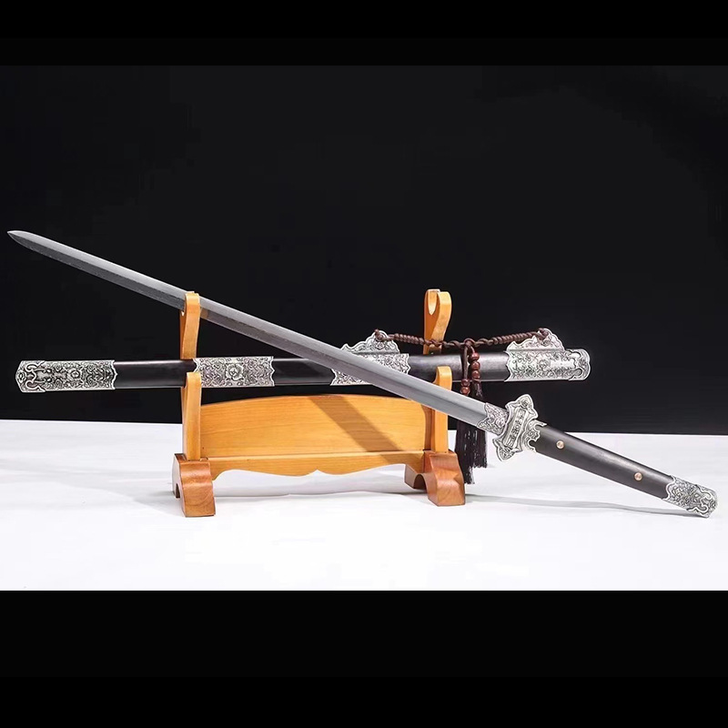 豪华牡丹唐剑百炼花纹钢龙泉镇宅