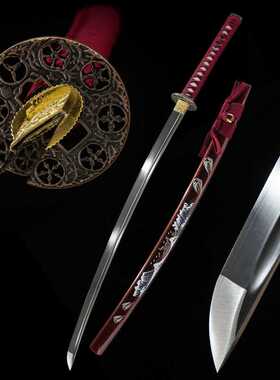 手工一体日本刀神奈川海浪武士刃长刀东洋刀剑打刀katana未开刃