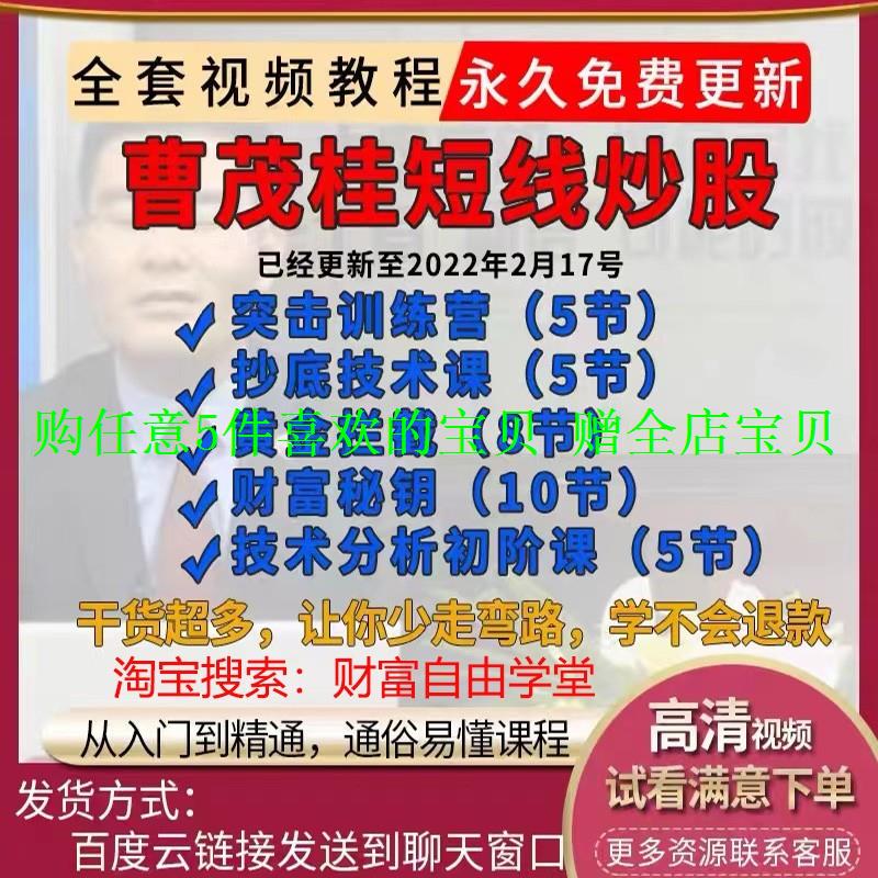 投资黄金抄底财富K曹茂桂密钥炒股票课程战法短线线图波段拦截课