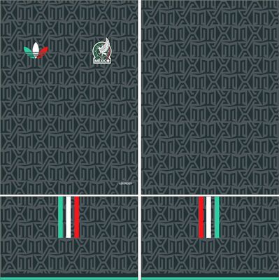 Mexico 墨西哥2026年世界杯第三套球衣AI矢量图案cdr服装设计素材