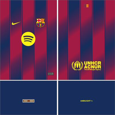 Barcelona 巴塞罗那25-26赛季主场球衣AI矢量图案cdr服装设计素材