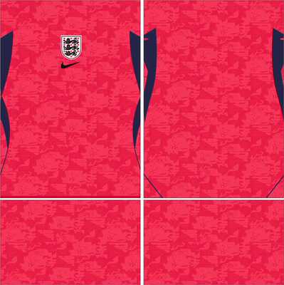 England英格兰2026年世界杯客场球衣PDF矢量图案cdr服装设计素材