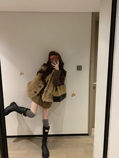 秋冬季新款马甲外套女环保仿皮草皮毛一体短款托卡毛毛背心马夹