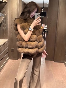 皮草背心 显瘦年轻款 2025年秋冬新款 韩女ins气质仿狐狸毛马甲时尚