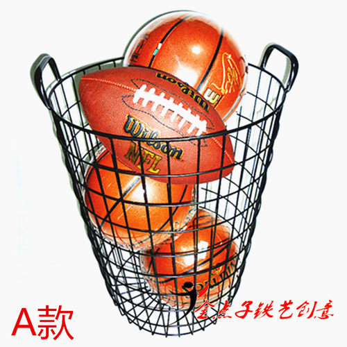 收纳幼儿园玩具展示架篮球筐