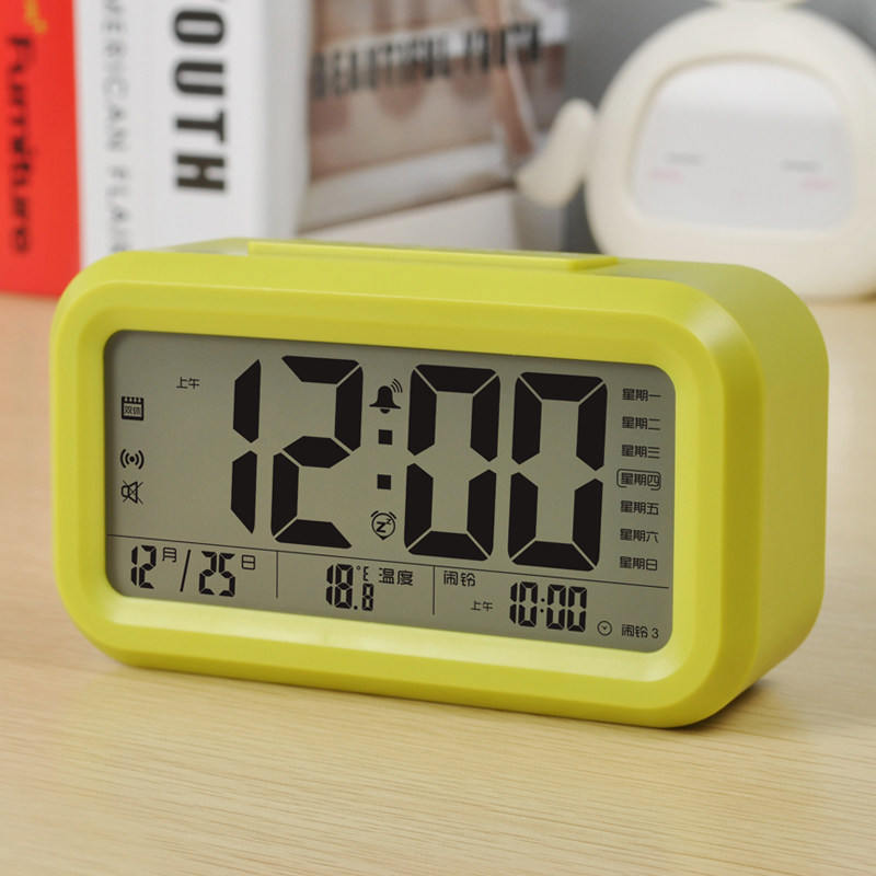闹钟静音床头电子闹铃女男充电