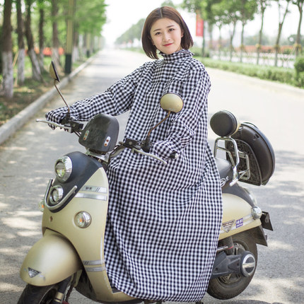 电动车防晒衣女夏季长款防紫外线骑车全身纯棉摩托车遮阳长袖披肩