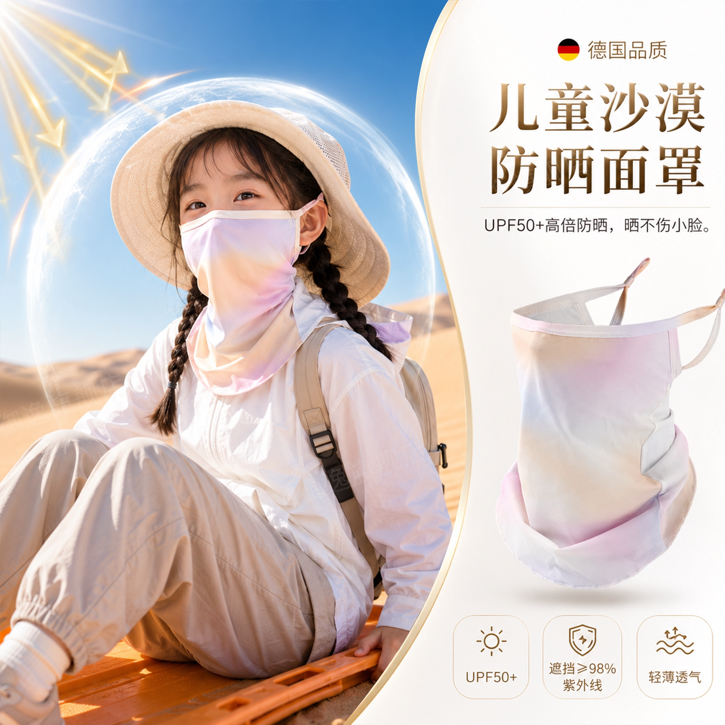【宝妈更安心】沙漠防沙防晒面罩图片