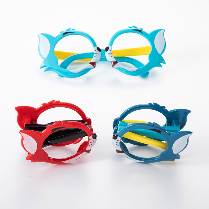 儿童眼镜框硅胶超轻玩具无镜片男童折叠卡通可爱韩版女孩装饰眼镜