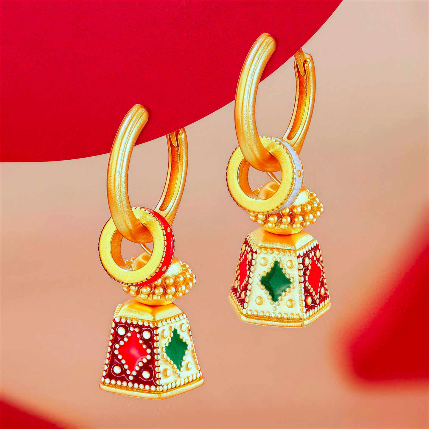 新中式国风沙金耳环女玄学旺财耳钉新年耳扣复古耳坠红色灯笼耳饰,饰品/流行首饰/时尚饰品新,耳环,淘宝优惠券,粉丝福利购,淘宝优惠卷