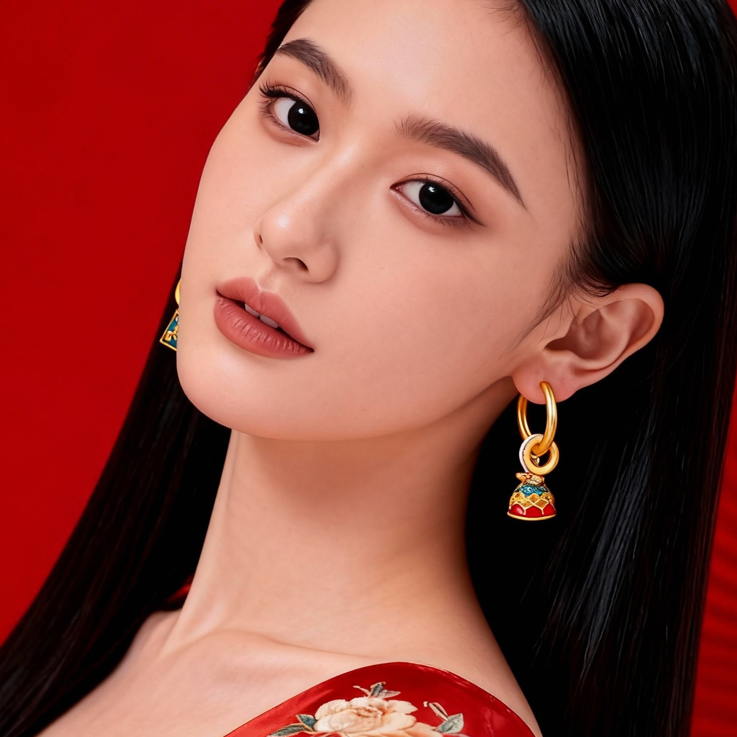 新年鸿运当头耳环女玄学称心如意耳坠红色新中式国风耳扣珐琅耳饰,饰品/流行首饰/时尚饰品新,耳环,淘宝优惠券,粉丝福利购,淘宝优惠卷