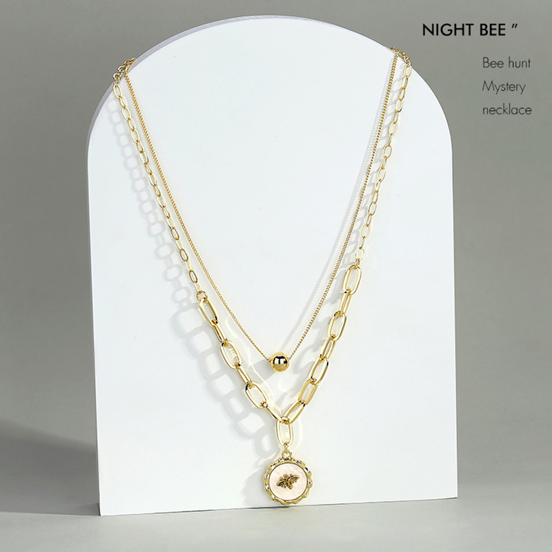 双层叠戴欧美风秋冬新款毛衣链