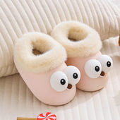 男童女童宝宝室内居家防水防滑小孩包跟棉鞋 儿童棉拖鞋 2025新款 冬