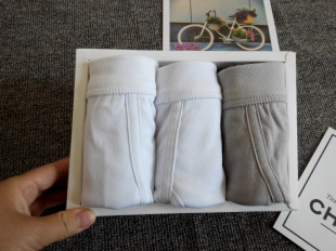 白色全棉内裤 高腰三角大码 透气吸汗前开口中老年爸爸 纯棉内裤 男士