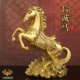 纯黄铜长城马摆件生肖马长城马招财马到成功客厅玄关桌面装 饰品