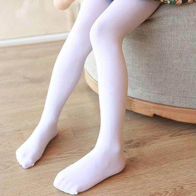 儿童裤袜白色连体袜丝袜女孩子舞蹈袜演出服袜子女生夏季白打底裤