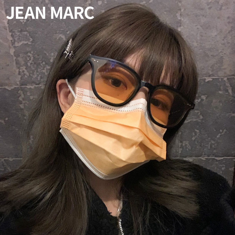 jeanmarc茶色墨镜潮男偏光防紫外线强光护眼黑框太阳镜女可配近视