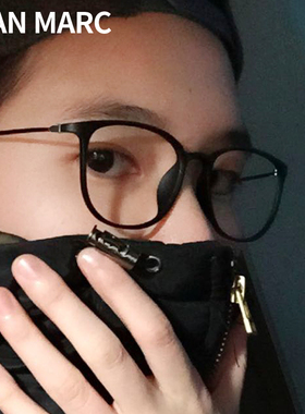 黑色近视眼镜框男潮超轻复古日系黑框眼镜架女方框可配有度数眼镜