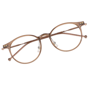 超轻小脸小框眼镜纯钛眼镜架复古小圆框可配镜片高度近视眼镜框女